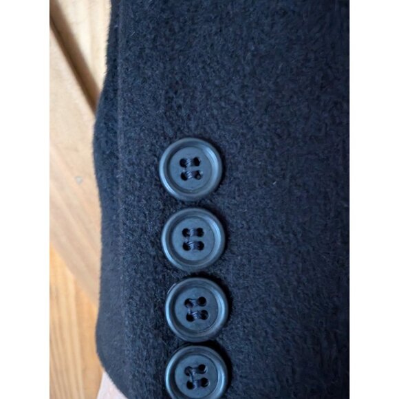 Vintage Navy Calvin Klein Women's 100% Merino Wool Pea Coat Size 14P - Picture 8 of 8